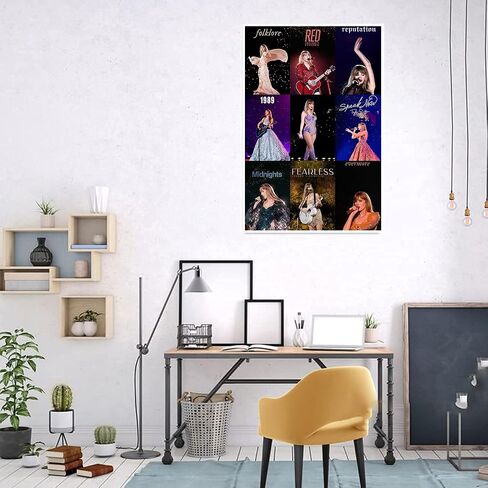 Taylors Poster,The Eras poster,Album Cover Poster Prints for Teens Dorm Decor Music Fans Gifts Canvas Wall Art Room Aesthetic 12x18inch Unframed in Saudi Arabia