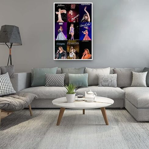 Taylors Poster,The Eras poster,Album Cover Poster Prints for Teens Dorm Decor Music Fans Gifts Canvas Wall Art Room Aesthetic 12x18inch Unframed in Saudi Arabia