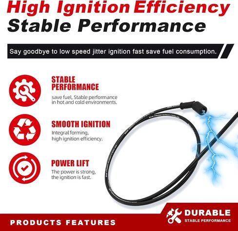 8PCS 5ft Universal Spark Plug Wire Set with Degree Boots and Terminals Compatible with All Gen 2, 3, 4, and 5 LS1 LS2 LS3 LM7 LR4 LQ4 LS6 LQ9 5.3/5.7/6.0/6.2L Engines and Ignition Coils Replace 551083 in Saudi Arabia
