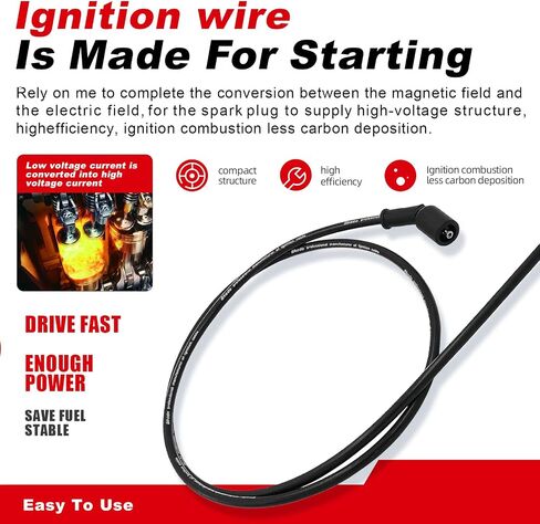 8PCS 5ft Universal Spark Plug Wire Set with Degree Boots and Terminals Compatible with All Gen 2, 3, 4, and 5 LS1 LS2 LS3 LM7 LR4 LQ4 LS6 LQ9 5.3/5.7/6.0/6.2L Engines and Ignition Coils Replace 551083 in Saudi Arabia