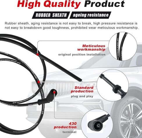 8PCS 5ft Universal Spark Plug Wire Set with Degree Boots and Terminals Compatible with All Gen 2, 3, 4, and 5 LS1 LS2 LS3 LM7 LR4 LQ4 LS6 LQ9 5.3/5.7/6.0/6.2L Engines and Ignition Coils Replace 551083 in Saudi Arabia