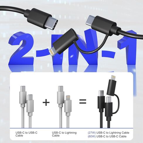 Coiled iPhone Charging Cable 2-Pack, Apple Carplay & MFi Certified, Short USB to Lightning Cable with Data Transmission, Retractable iPhone Car Charger Cord for iPhone/Pad/Pod in Saudi Arabia