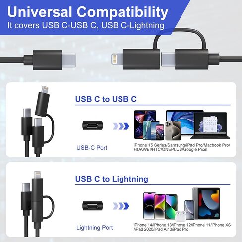 Coiled iPhone Charging Cable 2-Pack, Apple Carplay & MFi Certified, Short USB to Lightning Cable with Data Transmission, Retractable iPhone Car Charger Cord for iPhone/Pad/Pod in Saudi Arabia