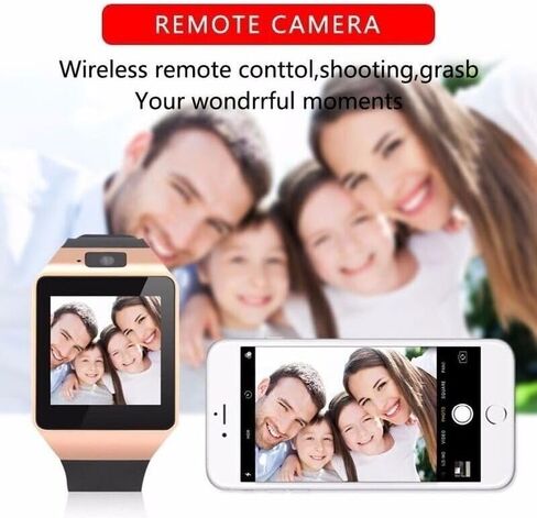Bluetooth Smart Watch w/Camera Waterproof Phone Mate for Android Samsung iPhone (Black) in Saudi Arabia