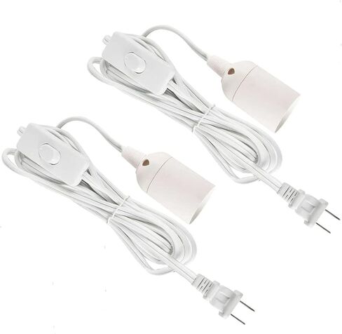 بسيط ديلوكس 15 قدم 360 واط تمديد فانوس معلق ضوء مصباح الحبل كابل E26 مقبس تشغيل / إيقاف (لا يوجد لمبة متضمنة)، أسود in Kuwait