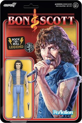 Super7 Bon Scott - 3.75" Bon Scott Action Figure with Accessory Classic Rock Collectibles and Retro Toys in Saudi Arabia