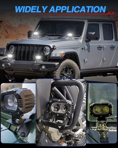 BraveWAY 4 بوصة Led Pod Light 48W Led Spot Lights الطرق الوعرة القيادة ضوء القرون لشاحنة جرار ATV UTV عربة الغولف قارب الطرق الوعرة للشاحنات دراجة نارية قارب ATV - 2PCS in Kuwait