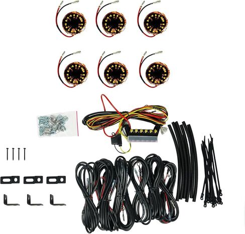 KC HiLiTES Cyclone V2 LED - Rock Light - 6-Light System - Amber - 5W Flood Beam in Saudi Arabia