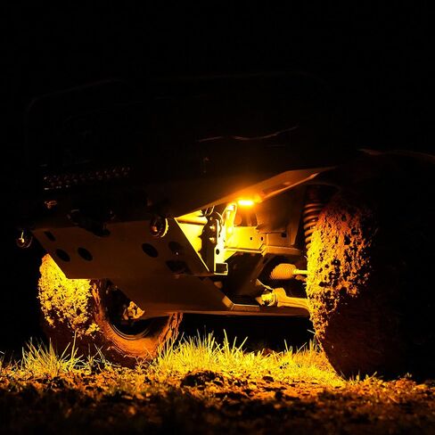 KC HiLiTES Cyclone V2 LED - Rock Light - 6-Light System - Amber - 5W Flood Beam in Saudi Arabia