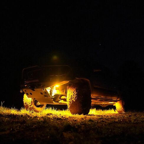 KC HiLiTES Cyclone V2 LED - Rock Light - 6-Light System - Amber - 5W Flood Beam in Saudi Arabia