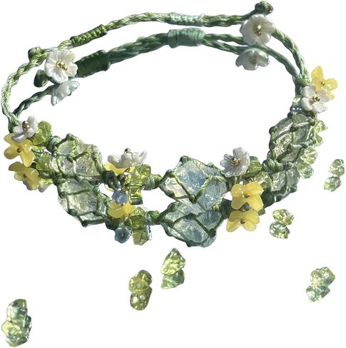 ثلاثة شقرا ريكي شفاء بلورات تمتد سوار الأحجار الكريمة الطبيعية الطاقة موازنة اليوغا سوار للنساء الخضر مضفر حبل سحر سوار المجوهرات in Kuwait