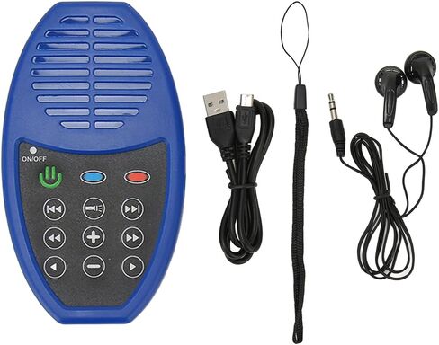 Dramatized Audio Bible Player Reader, Solar Charging E Bible EReader Tablet with LED Light, 4G Capacity & Support 8 Folders Switching, Suitable for Bible Listeners (Blue) in Saudi Arabia
