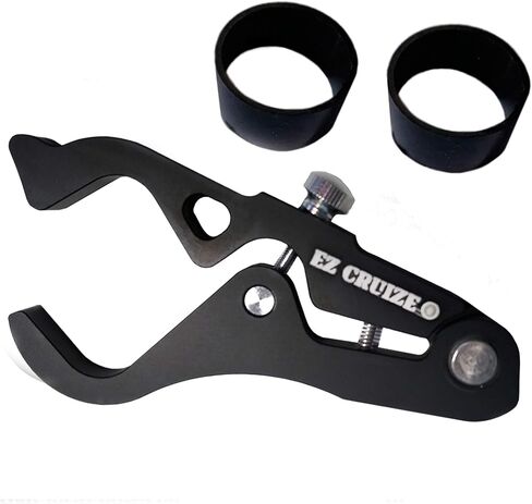 Heavy Duty EZ Cruize V-2.0 - نظام تثبيت سرعة الدراجة النارية - مساعدة الخانق العالمية - مشبك قفل قبضة المعصم/اليد - أكبر وأفضل (أسود) in Saudi Arabia