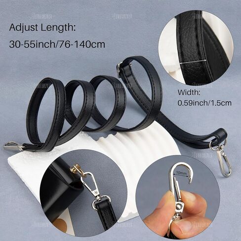 AUEAR, Purse Straps Replacement Cross Body Leather Adjustable Strap for Shoulder Bag Purse Making 30-55 Inch in Saudi Arabia