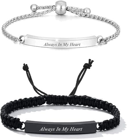 سوار الجرة للرماد - سوار الجرة القابل للتعديل تذكاريًا من الفولاذ المقاوم للصدأ مجوهرات حرق الجثث للنساء والرجال in Kuwait