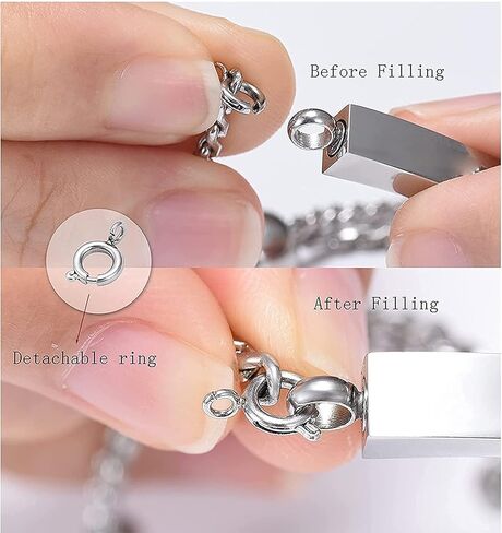 سوار الجرة للرماد - سوار الجرة القابل للتعديل تذكاريًا من الفولاذ المقاوم للصدأ مجوهرات حرق الجثث للنساء والرجال in Kuwait