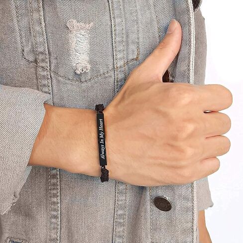 سوار الجرة للرماد - سوار الجرة القابل للتعديل تذكاريًا من الفولاذ المقاوم للصدأ مجوهرات حرق الجثث للنساء والرجال in Kuwait