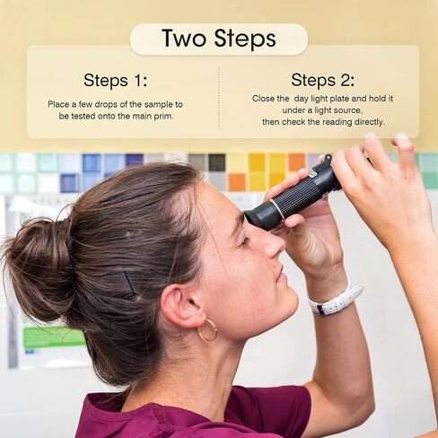 Brix Meter Refractometer 0~90%, LEERCHUANG Handheld Brix Refractometer, High Accurate Brix Measurement with ATC for Fruit, Beverages&Juice, Honey, Maple Syrup, Molasses and Other Sugary Drink… in Saudi Arabia