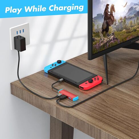 USB C to HDMI Adapter for Switch and Switch OLED,Replacement for Official Switch Dock,Switch Docking Station with 4K@60Hz HDMI Port/Type C Port/USB 3.0 Port in Saudi Arabia