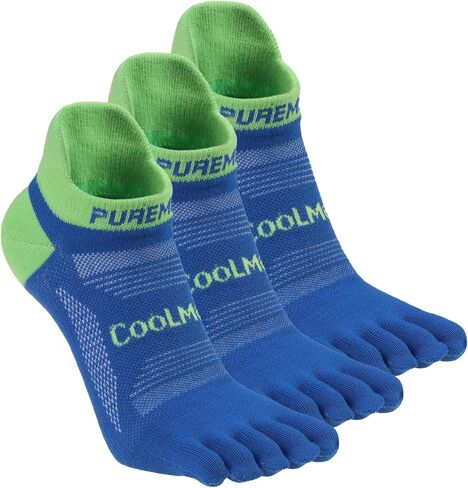 PUREMSX Toe Socks for Running, Men Women Coolmax Breathable Lightweight Five Finger Ankle Sport Socks 3 Pairs in Saudi Arabia