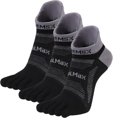 PUREMSX Toe Socks for Running, Men Women Coolmax Breathable Lightweight Five Finger Ankle Sport Socks 3 Pairs in Saudi Arabia