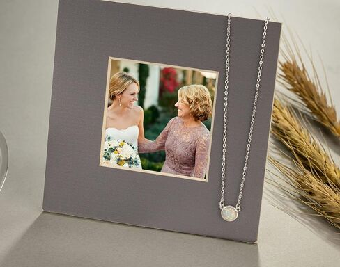 RareLove هدية أم العروس من الابنة، قلادة أم العروس من العروس، قلادة أوبال بيضاء من الفضة الإسترليني عيار 925 هدية لأم العروس، هدية زفاف لأم العروس in Kuwait