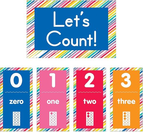 Schoolgirl Style - Just Teach Number Cards Bulletin Board Set in Saudi Arabia