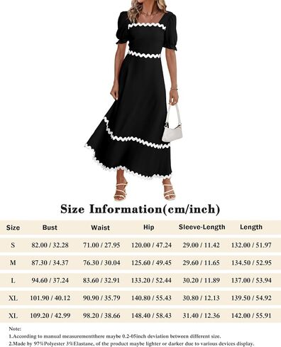 Zenlonr Womens Dresses 2024 Short Puff Sleeve Casual Summer Dress Smocked Tie Back Beach Flowy A-Line Maxi Dress in Saudi Arabia