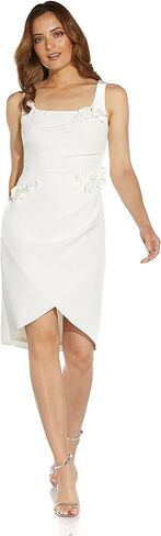 Adrianna Papell Women's Petal Crepe Sheath in Saudi Arabia