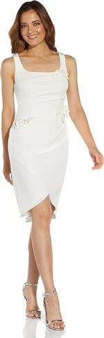 Adrianna Papell Women's Petal Crepe Sheath in Saudi Arabia