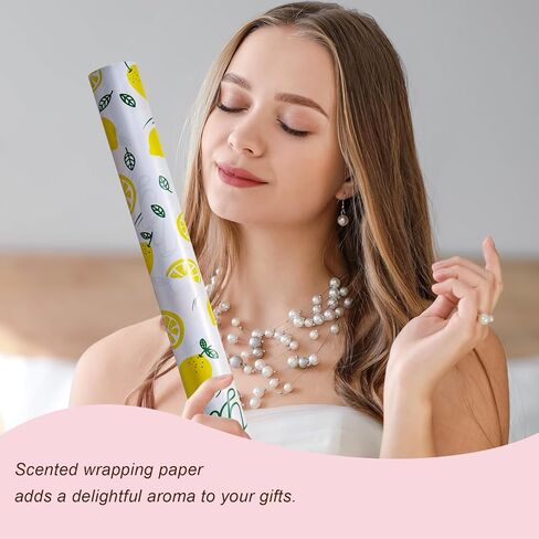 RUSPEPA Scented Wrapping Paper -Mini Roll - Star and Thank You Design with Fragrance for Gratitude, Party, Holiday and More - 17 inches x 16.4 feet - Star in Saudi Arabia