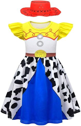 Cowgirl Costume Dress with Hat Theme Party Outfits, 2-10Years in Saudi Arabia