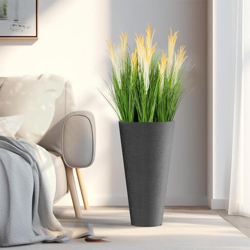 نباتات اصطناعية 6 قطع 27 بوصة عشب طويل القامة عشب بصل صناعي، نبات عشب صناعي، شجيرات عشبية وهمية للأماكن الداخلية والخارجية والحديقة والمتجر والمكتب وديكور المنزل in Kuwait