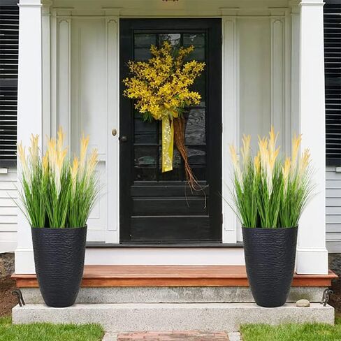 نباتات اصطناعية 6 قطع 27 بوصة عشب طويل القامة عشب بصل صناعي، نبات عشب صناعي، شجيرات عشبية وهمية للأماكن الداخلية والخارجية والحديقة والمتجر والمكتب وديكور المنزل in Kuwait