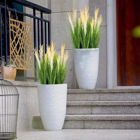 نباتات اصطناعية 6 قطع 27 بوصة عشب طويل القامة عشب بصل صناعي، نبات عشب صناعي، شجيرات عشبية وهمية للأماكن الداخلية والخارجية والحديقة والمتجر والمكتب وديكور المنزل in Kuwait