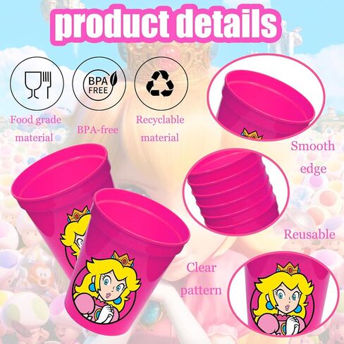 20 قطعة من أكواب حفلات ماريو، أكواب بلاستيكية سوبر بروس، 12 أونصة، أكواب بلاستيكية قابلة لإعادة الاستخدام، مستلزمات حفلات ماريو، أكواب شرب ماريو لعشاق ماريو، ديكورات حفلات ماريو in Kuwait