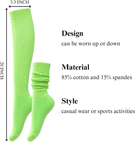 Slouch Scrunch Socks for Women, Long High Tube Socks Women in Saudi Arabia