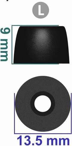Replacement Memory Foam Ear Tips Noise Canceling Foam Eartips Ear Plug Ear Tip Gels Compatible with Powerbeats Pro, [Fit in Case],L/M/S 3 Size 6 Pairs,Black (Foampbeatspro) in Saudi Arabia