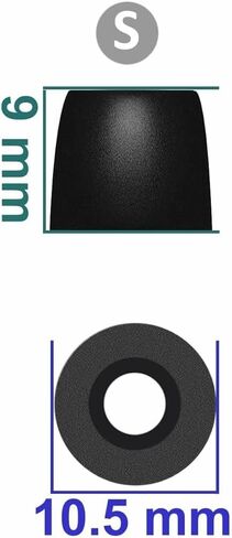 Replacement Memory Foam Ear Tips Noise Canceling Foam Eartips Ear Plug Ear Tip Gels Compatible with Powerbeats Pro, [Fit in Case],L/M/S 3 Size 6 Pairs,Black (Foampbeatspro) in Saudi Arabia