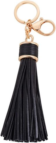 Women Leather Tassels Keychain Car Circle Key Rings Gift Bag Hanging Buckle in Kuwait