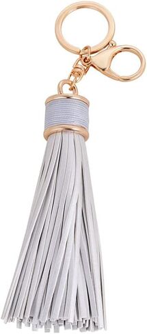 Women Leather Tassels Keychain Car Circle Key Rings Gift Bag Hanging Buckle in Kuwait