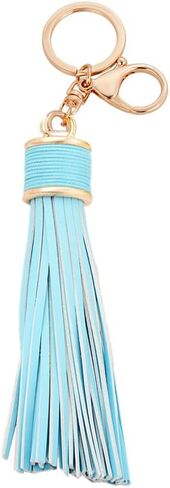 Women Leather Tassels Keychain Car Circle Key Rings Gift Bag Hanging Buckle in Kuwait