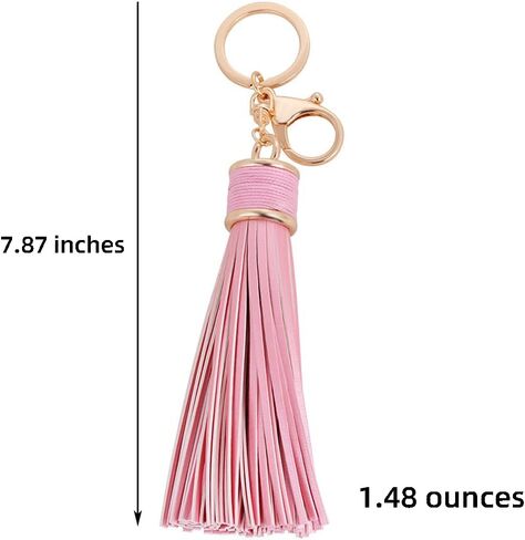 Women Leather Tassels Keychain Car Circle Key Rings Gift Bag Hanging Buckle in Kuwait