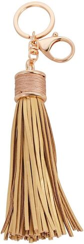 Women Leather Tassels Keychain Car Circle Key Rings Gift Bag Hanging Buckle in Kuwait
