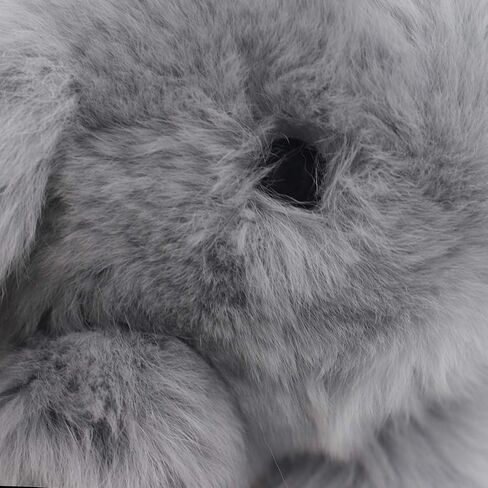 Surell - سلسلة مفاتيح أرنب ريكس الأصلية من فرو الأرنب بوم أرنب - حقيبة منفوشة لطيفة ومحفظة مفاتيح سحرية - إكسسوار لكتاب الجيب in Kuwait