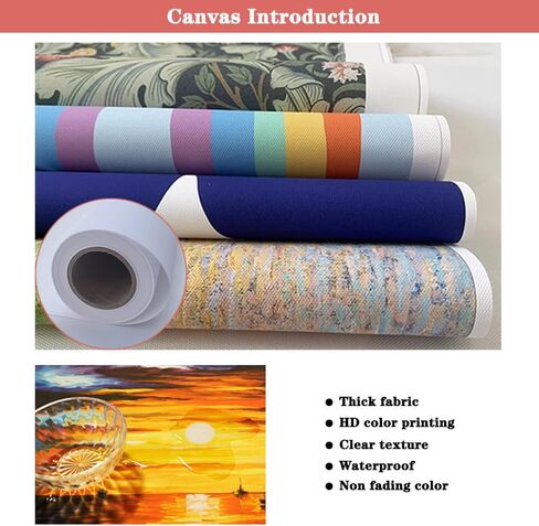 Solid Magnetic Poster Hanger Frame Pine Wood (12.2'' Wide) and Oil Canvas (11.8''×17.7''), Magnet Wall Hanging Wooden Frame for Posters, Maps, Scroll, Picture, Prints (Riverside Scenery) in Saudi Arabia