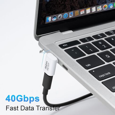 BORLTER CLAMP USB to USB Adapter, USB-C Adapters - Side Bend 90 Degree with 40Gbps Transfer Speed (140W CC Bend) Compatible with MacBook, iPad, Samsung, iPhone 15 and More Type C Devices - Set of 2 in Kuwait