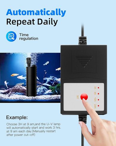 حوض السمك U-V 5W 10-50 جالون فلتر خزان الأسماك 4 في 1 مضخة نافورة الأكسجين القابلة للتعديل للغوص 3 طبقات فلتر U-V خزان الأسماك مضخة غاطسة خزان الأسماك السلحفاة كريستال شفاف in Kuwait