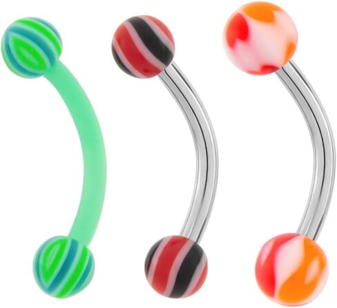16g Curved Barbell Earrings Set - Hypoallergenic Curved Barbell Jewelry (choose Color) in Saudi Arabia