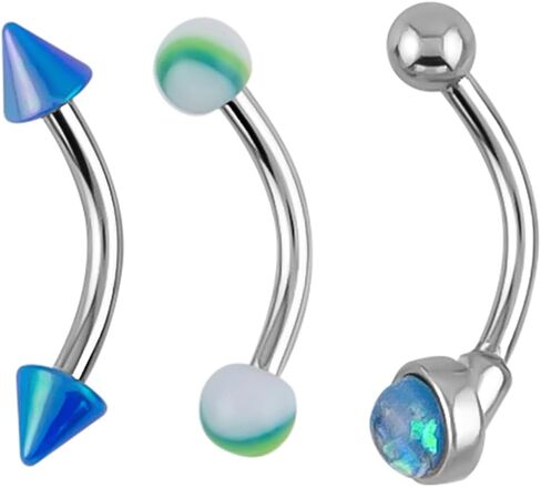16g Curved Barbell Earrings Set - Hypoallergenic Curved Barbell Jewelry (choose Color) in Saudi Arabia